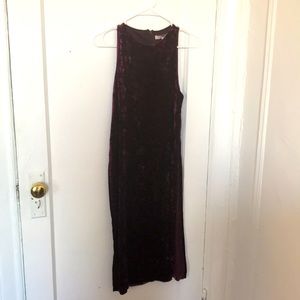 Cute deep purple slip dress to layer for Fall!